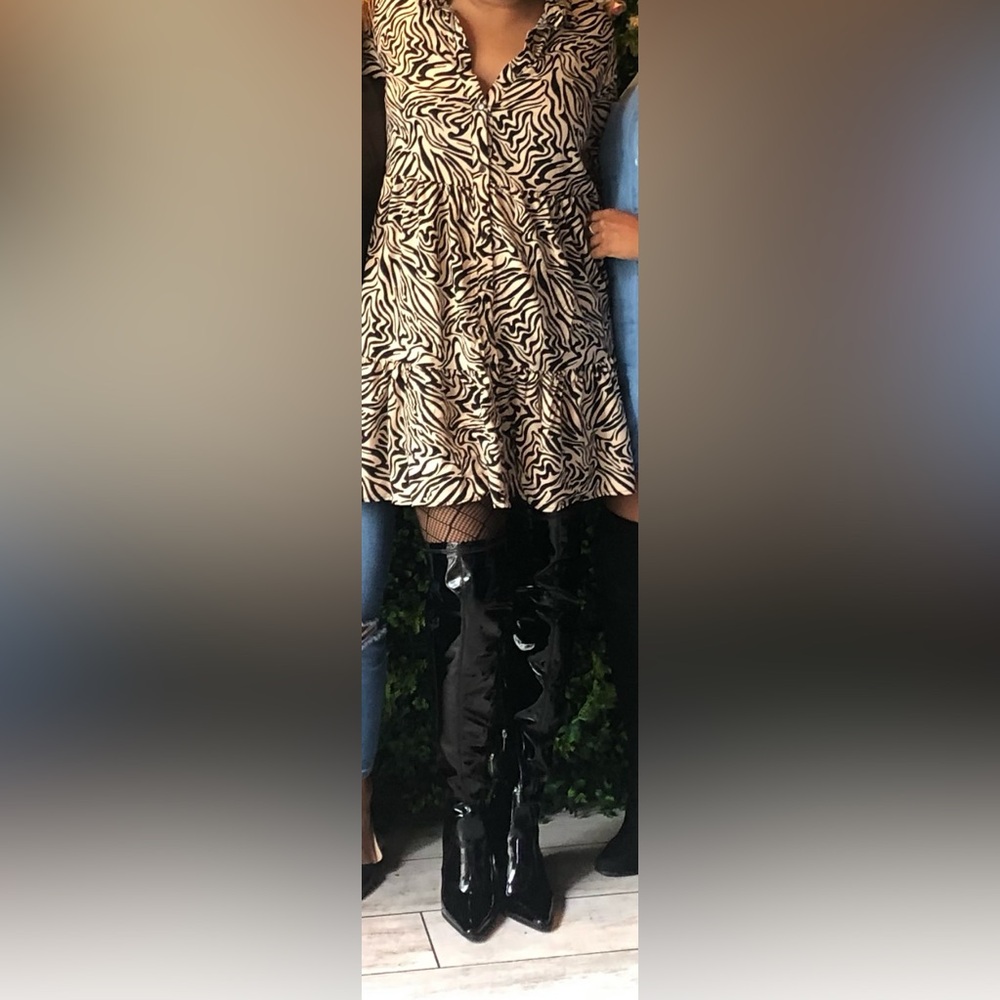 Stradavarius Zebra Print Mini Dress